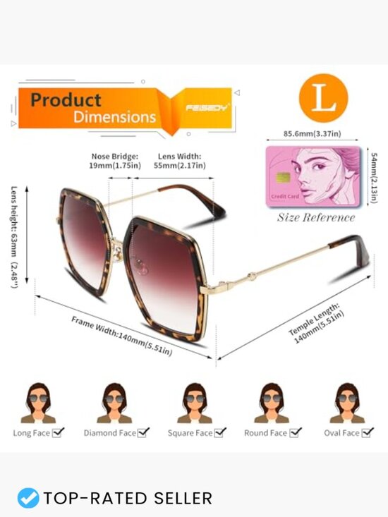 Women Large Hexagon Sunglasses Oversized Geometric Frame UV400 main image 7